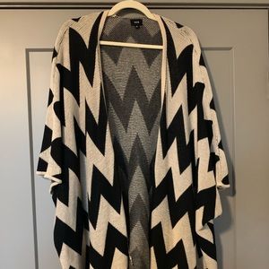 Boho poncho sweater with fringe